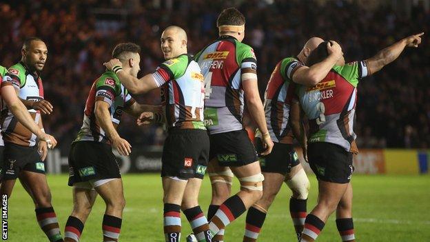 Harlequins celebrate