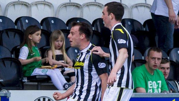 Paul McGowan (left) put St Mirren 2-0 ahead