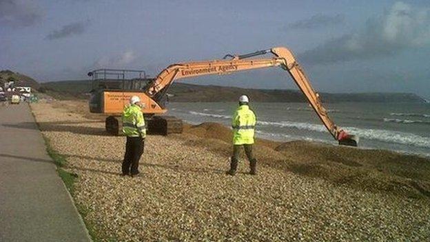 Preston Beach sea defences