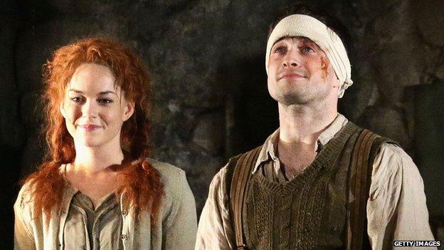 Daniel Radcliffe and Sarah Greene in The Cripple of Inishmaan