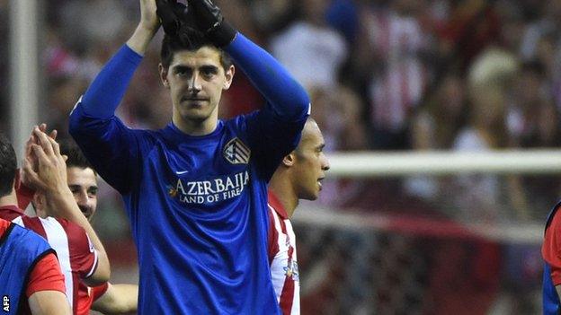 Atletico Madrid goalkeeper Thibaut Courtois