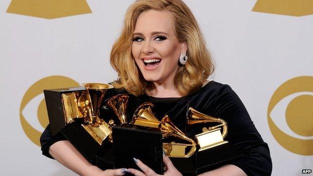 Adele at the Grammys