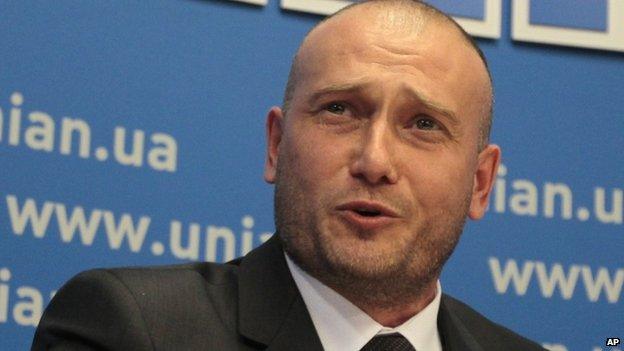 The leader of ultranationalist group Right Sector, Dmytro Yarosh