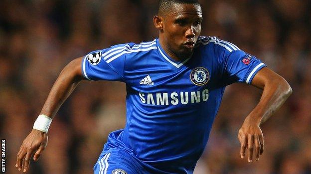 Chelsea striker Samuel Eto'o