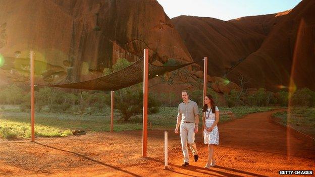 Duke and Duchess of Cambridge at Uluru