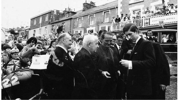 Winston Evans meets Prince Charles in 1969