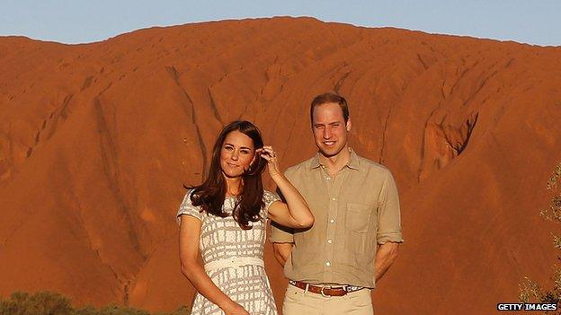 Duke and Duchess of Cambridge at Uluru