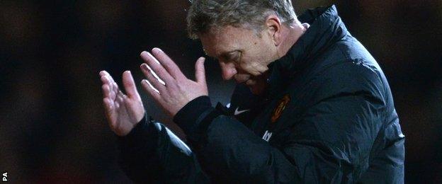 Moyes was at a loss to explain Manchester United's troubles