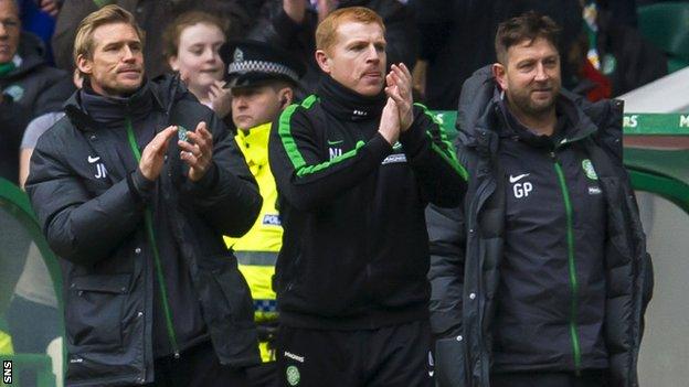 Johan Mjallby, Neil Lennon and Garry Parker