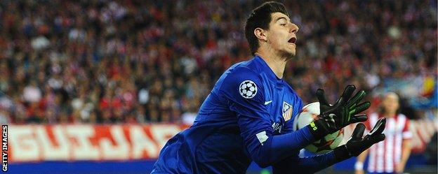 Atletico Madrid goalkeeper Thibaut Courtois