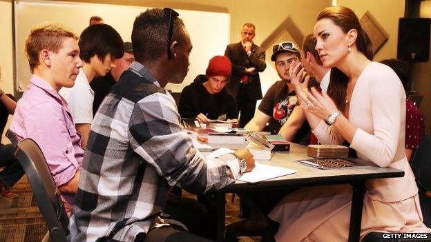 Duchess of Cambridge meets young people at Adelaide community centre