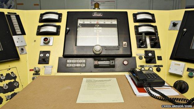 Control panels at DFR control room