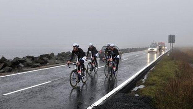 Giant-Shimano team cycling in Yorkshire