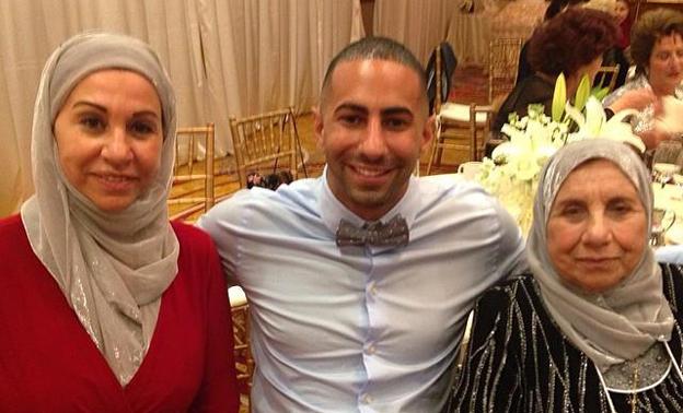 Yousef with his mother and grandmother