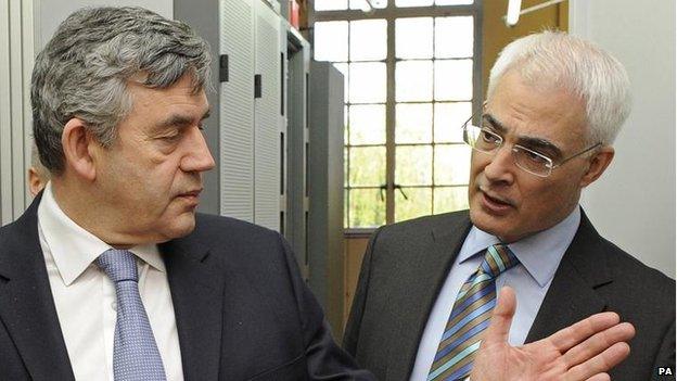 Gordon Brown and Alistair Darling