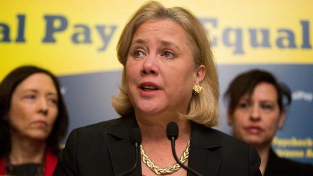 Senator Mary Landrieu speaks at a Washington, DC event on 1 April, 2014.