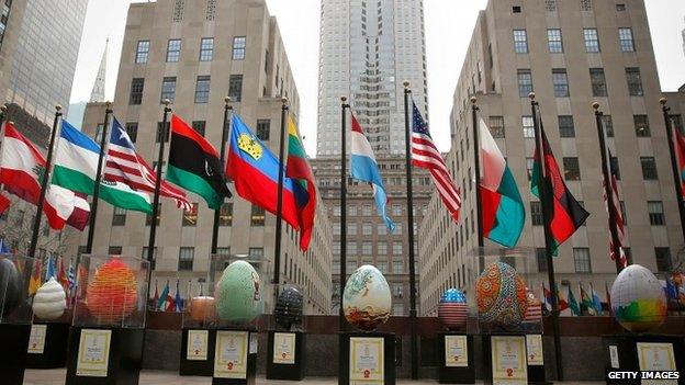 Big Egg Hunt NYC by Faberge finale display