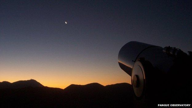 Sunset at the Pangue Observatory