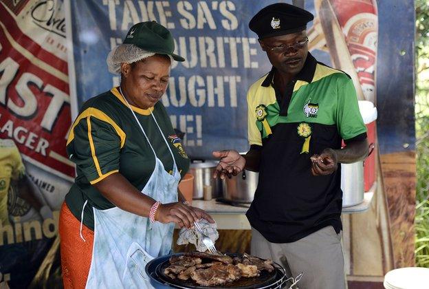 ANC supporters in Mangaung, South Africa (December 2012)