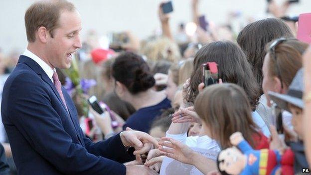 Prince William meets well-wishers in Canberra