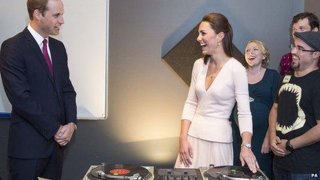 The Duchess of Cambridge tries her hand at DJ-ing