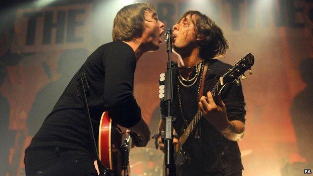 Pete Doherty and Carl Barat from The Libertines