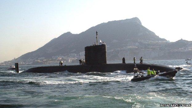 HMS Tireless emerges from the sea