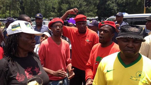 Supporters of different political parties in South Africa