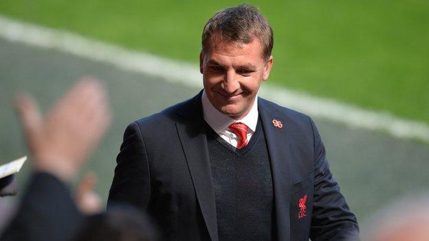 Liverpool football club manager Brendan Rodgers arrives for a memorial service to mark the 25th anniversary of the Hillsborough Disaster at Anfield Stadium in Liverpool, northwest England on April 15.