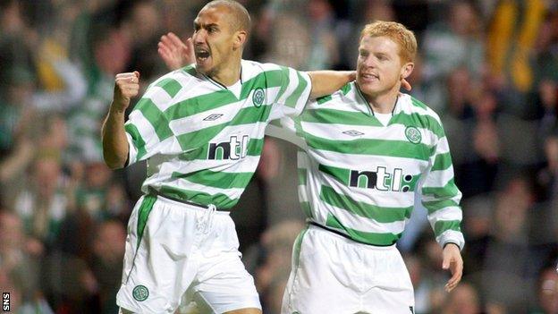 Henrik Larsson and Neil Lennon