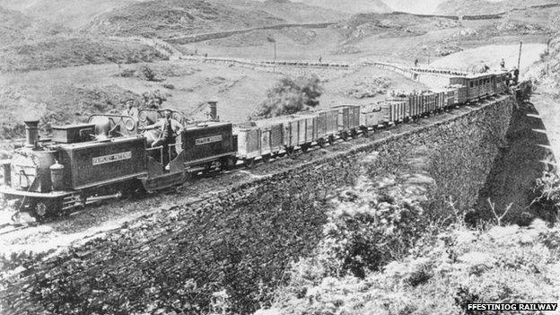 Ffestiniog railway in 1871