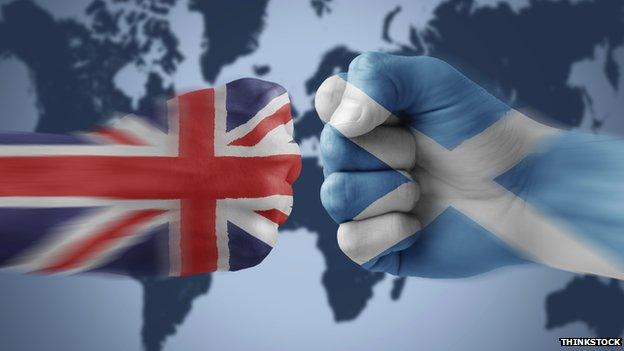 Union and Scottish flags