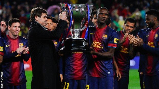 Tito Vilanova and Eric Abidal