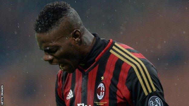 AC Milan forward Mario Balotelli