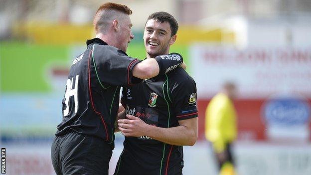 Kym Nelson scored Glentoran's second goal