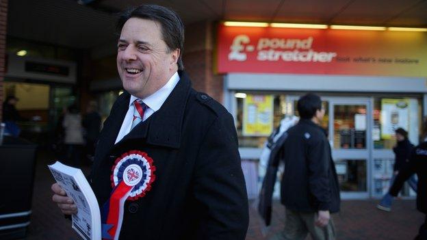 BNP leader Nick Griffin campaigns at Wythenshawe by-election