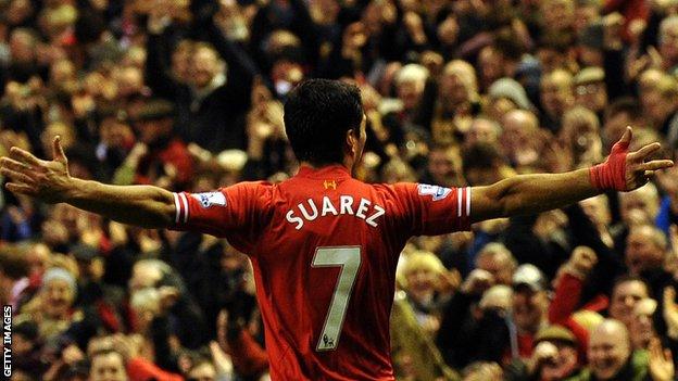 Liverpool striker Luis Suarez