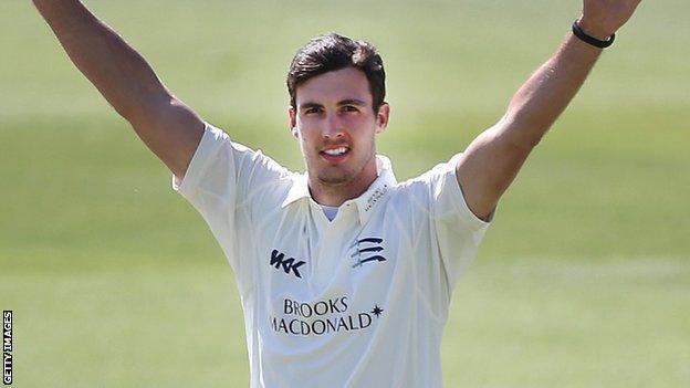 Middlesex and England fast bowler Steven Finn