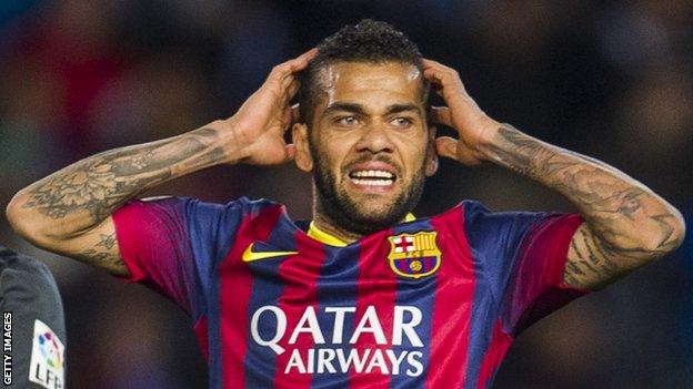 Barcelona defender Dani Alves