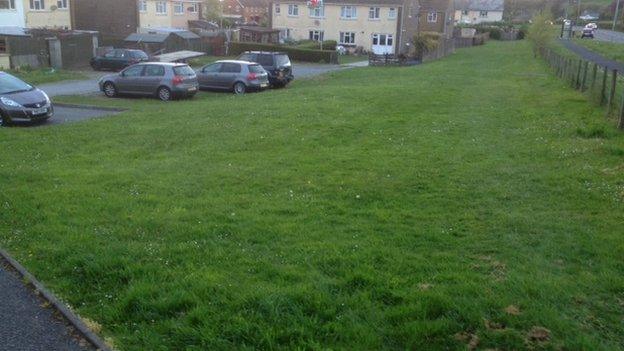 Village green at Maes-y-Deri, Talybont