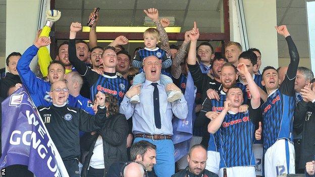 Rochdale celebrate promotion