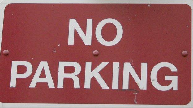 No Parking sign