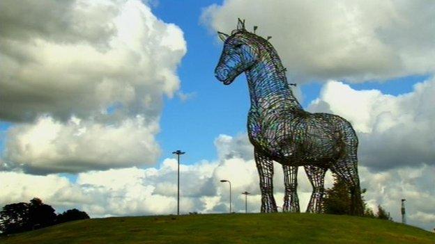 The Heavy Horse by the side of the M8 motorway was Scott's first major public art work