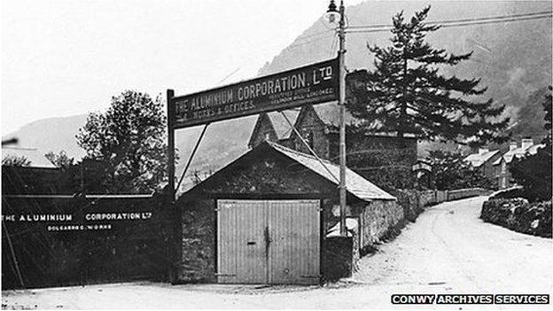 The old Dolgarrog Aluminium works