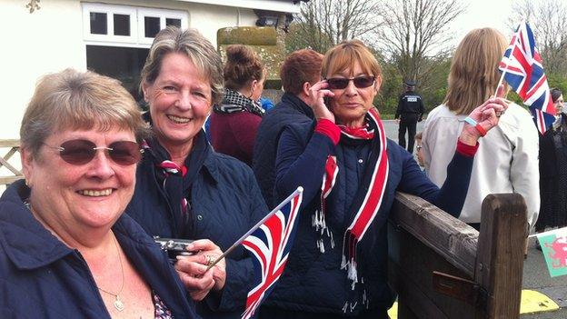 Wellwishers prepare for the Queen's visit to Cotts Farm Equine Hospital