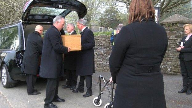 Funeral for unidentified body