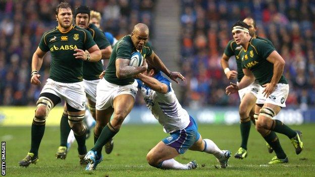 South Africa hammered Scotland 28-0 in November