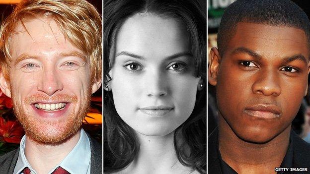 Domhnall Gleeson, Daisy Ridley, John Boyega