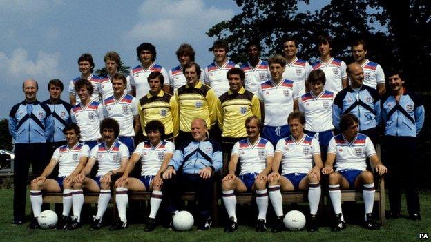 England World Cup team 1982