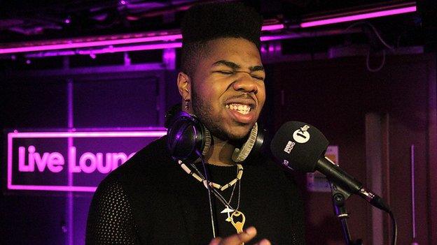 MNEK performing in the Live Lounge